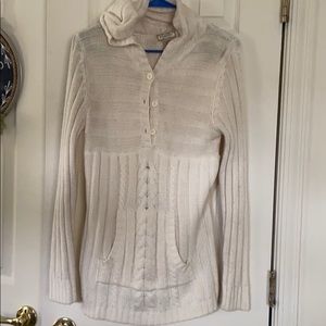 Cream hooded cardigan